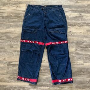 Vintage Marithe Francois Girbaud Shuttle Tape Baggy Wide Leg Denim Jeans 42x32